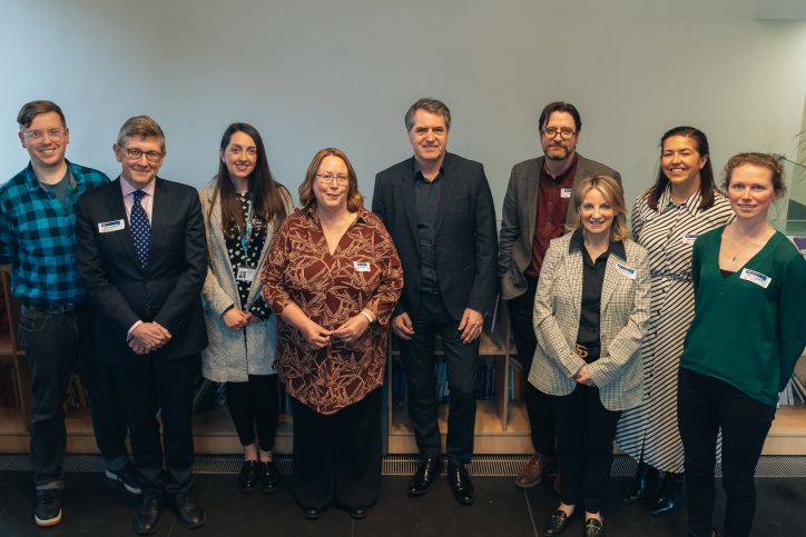 Image of LCR Civic Data Cooperative team with Metro Mayer Steve Rotheram and others.